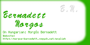 bernadett morgos business card
